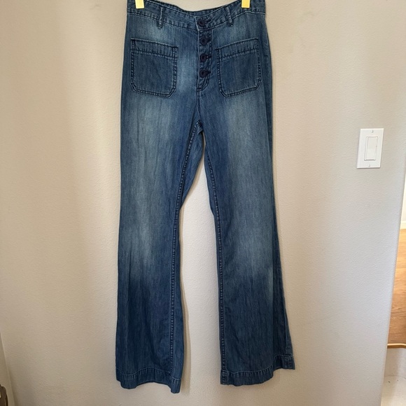 BDG Urban Outfitters Flare Button Fly Trouser Cotton Denim Jeans Women’s size 27 - Picture 1 of 13